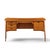Svend Madsen Mid Century Danish Teak Curved Desk This desk measures: 59 wide x 28.5 deep x 29.5 high, with a chair...