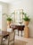 Pair of Vintage Natural Wicker Urn Planters With Pedestal Plinths For Sale - Image 9 of 12