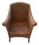 Vintage Philippine Herringbone Woven Rattan Lounge Chair For Sale