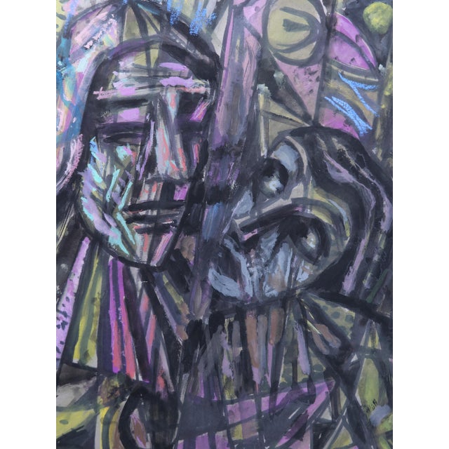 Modern Emil Betzler, Karneval, 1960, Tempera on Paper For Sale - Image 3 of 6