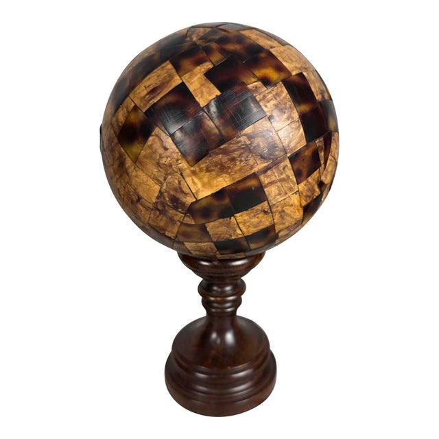 Collection of Faux Tortoise Shell Obelisks and Paper Machè Decorative Sphere For Sale - Image 4 of 18