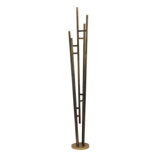 Italian Freestanding Acrux Coat Rack in Burnished Steel For Sale