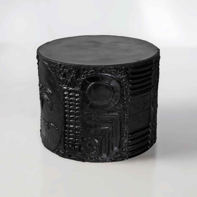 Large brutalist table by Adrian Pearsall from the "Sculptura" line. Molded resin over wood.