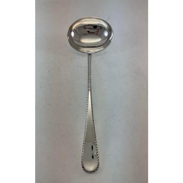 1980s Silver Soup Ladle, Feather Edge. For Sale - Image 14 of 15
