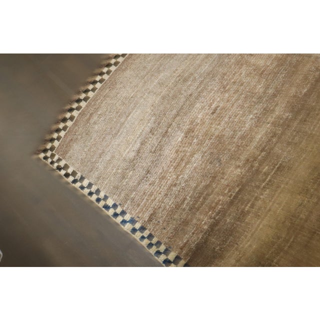 Zabihi Collection Persian Gabbeh Checker Border Small Rug For Sale In New York - Image 6 of 11