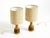 Two beautiful small ceramic table lamps. manufacturer: cloos & co. Made in germany. 1960s. artful ceramic bases. High-...