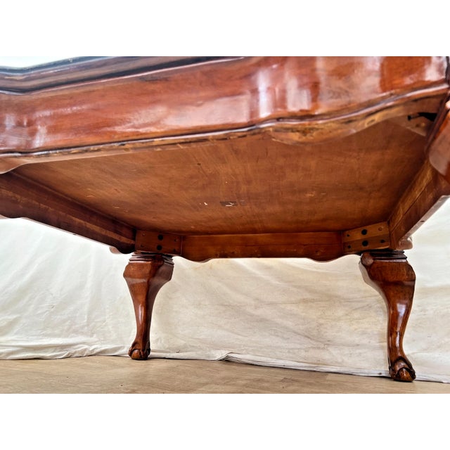 Vintage Cocktail Coffee Table Ball Claw Legs Large Square Shape Chippendale For Sale - Image 12 of 12