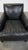 Black Grained Leather Armchair For Sale - Image 6 of 16