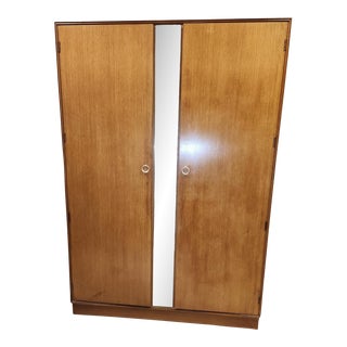 1960s English Meredew Mid-Century Modern Alphons Loebenstein Mirrored Wardrobe For Sale
