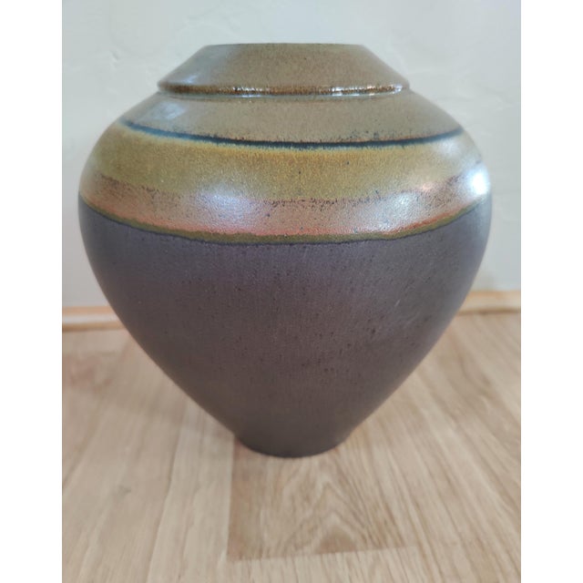 Vintage Mid Century Studio Art Pottery Vase Signed Sb For Sale - Image 13 of 13