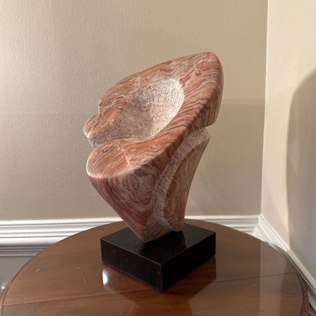 Abstract 1970s Vintage Midcentury Costal Abstract Marble Sculpture For Sale - Image 3 of 9