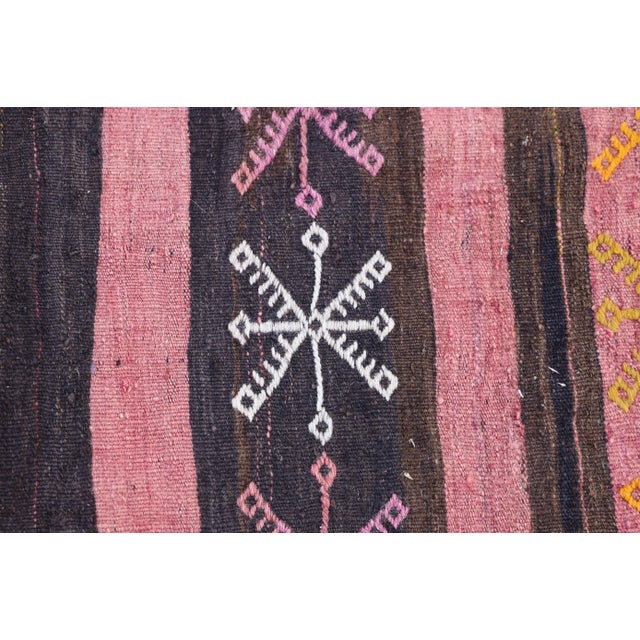 1970s Antique Hand Knotted Tribal Kilim Rug For Sale - Image 4 of 8