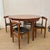 Vintage Roundette Dining Set in Teak and Black Leather by Hans Olsen for Frem Rojle, Denmark, 1950s, Set of 5 For Sale - Image 10 of 16