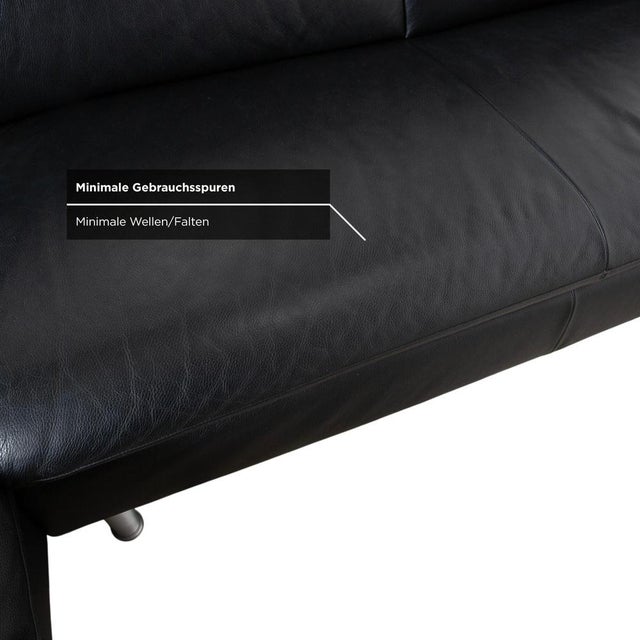 Loop Corner Sofa in Black Leather from Willi Schillig For Sale - Image 15 of 18