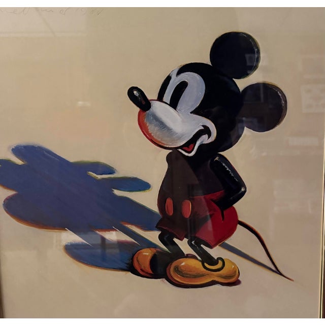 Pop Art Wayne Thiebaud Mickey Mouse 1988 Vintage Lithograph Print Framed Pop Art Poster For Sale - Image 3 of 11
