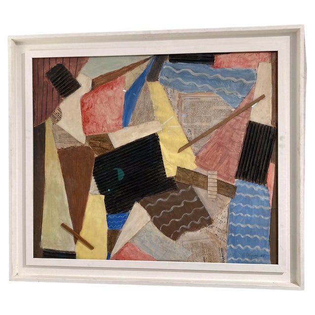 Armilde Dupont, Composition, 1967, Collage, Framed For Sale