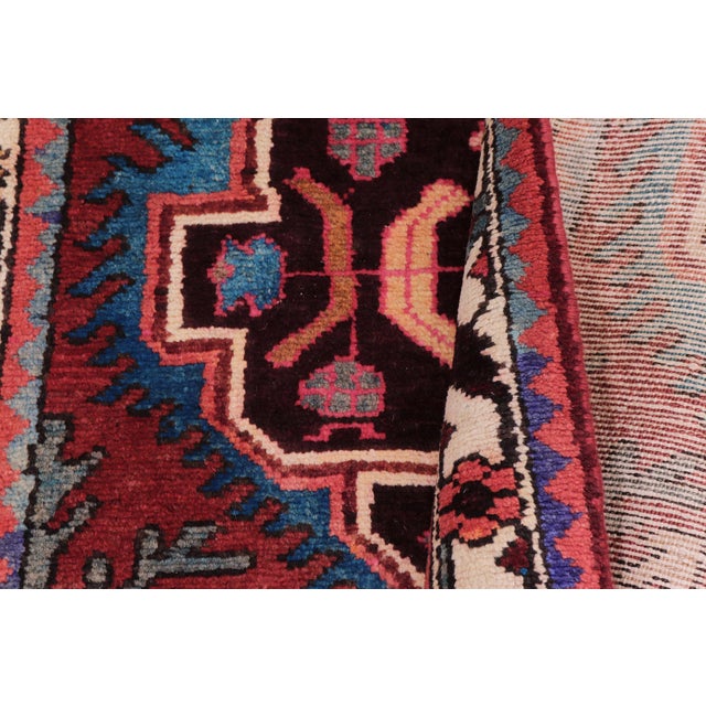 Textile Boho Chic Tabriz Red/Beige Wool Runner Rug- 3'2'' X 9'0'' For Sale - Image 7 of 10