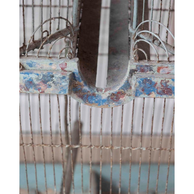 19th Century French 19th Century Painted Architectural Birdcage For Sale - Image 5 of 8