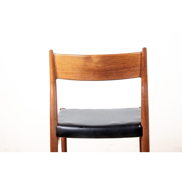 Danish Model 418 Chairs in Teak and Skai by Arne Vodder for Sibast, 1960s, Set of 12 For Sale - Image 15 of 18