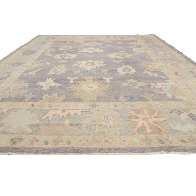 Contemporary Contemporary Turkish Oushak Rug, 09'02 X 11'10 For Sale - Image 3 of 10