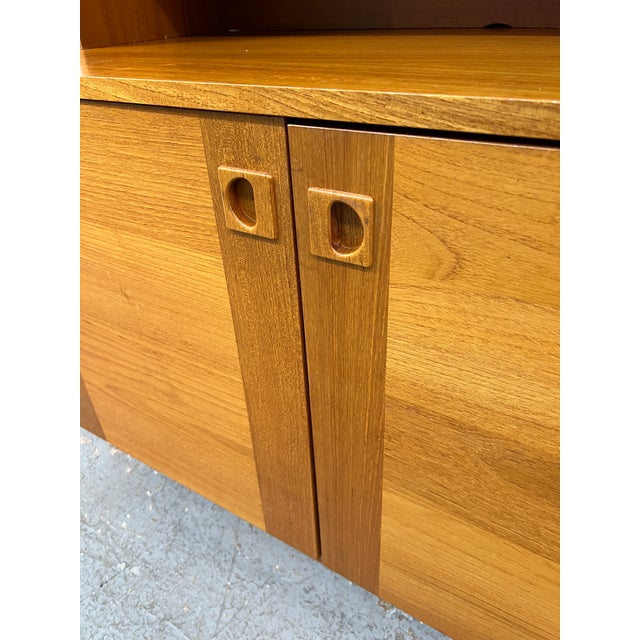 Mid-Century Danish Modern Teak Lighted Display Cabinet For Sale - Image 10 of 12