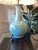 Late 20th Century Celadon Embossed Dragon Porcelain Table Lamp, Newly Rewired With Custom Linen Drum Shade For Sale - Image 4 of 7