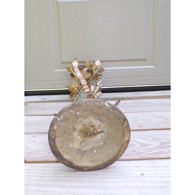 Vintage Italian Florentine Art Nouveau Candelabra Candle Holder Mirror For Sale - Image 18 of 18