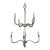 Wrought Iron Silver Gilt Chandeliers by Melissa Levinson For Sale
