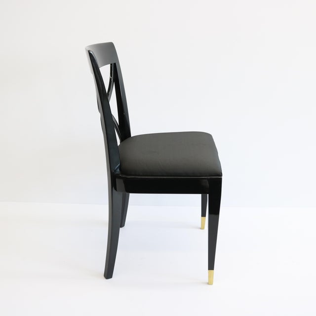Art Deco Set of Four 1930s Art Deco Dining Chairs, De Coene Freres, Belgium For Sale - Image 3 of 8