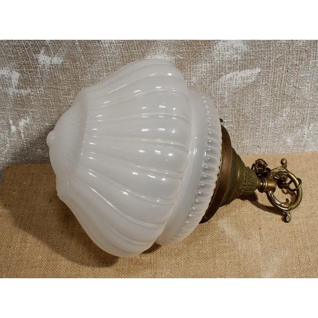 Art Nouveau Vaseline Pendant Lamp For Sale - Image 4 of 9