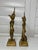 Pair of Vintage Brass Thai Dancer Statues – Male & Female, Southeast Asian For Sale - Image 4 of 5