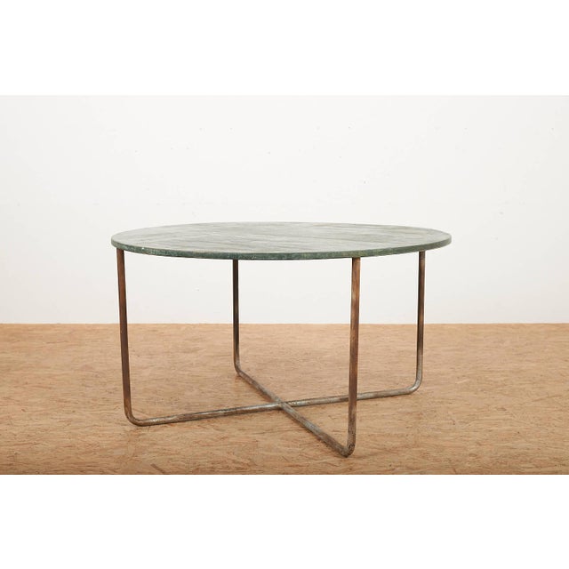 Steel Tube Table in Steel Tubes and Plywood Top, in Worn conditions. Designed 1920 to 1949