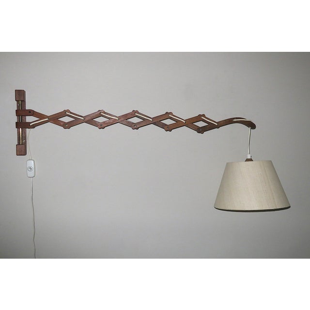 Mid-Century Modern Danish Articulated Wall Light in Teak from Erik Hansen, 1960s For Sale - Image 3 of 15