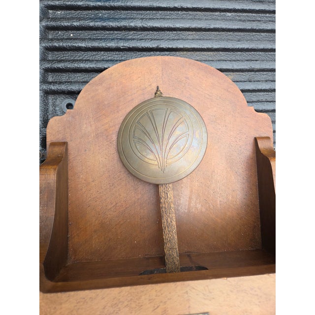 Antique Franzl Junghahnel Leipzig Germany Wall Clock Chimes For Sale - Image 15 of 18
