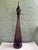 1960s Italian Empoli Amethyst Glass Genie Bottle Decanter With Original Stopper – 26.75” Tall For Sale In Orlando - Image 6 of 11