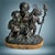 French Artist, Sculpture Group of Bacchanalian Putti, 1890s-1910s, Bronze For Sale - Image 4 of 9