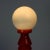 Mid-Century Modern Orange Glass Table Lamp from Vitropol, Poland, 1960s For Sale - Image 3 of 13