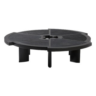 Wood & Marble Rio Low Table by Charlotte Perriand for Cassina, Italy For Sale