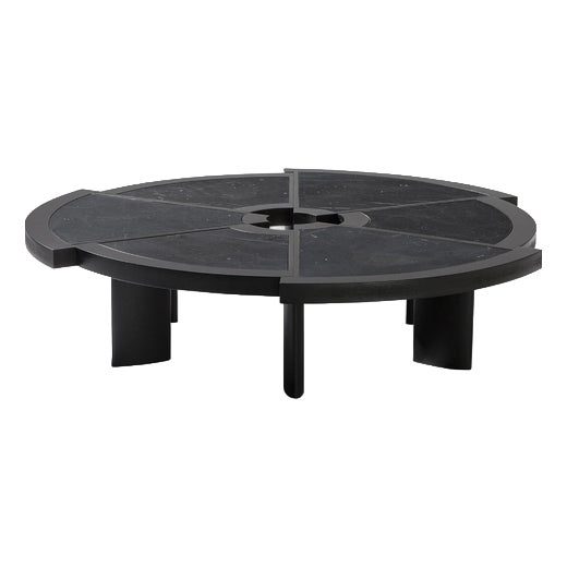 Wood & Marble Rio Low Table by Charlotte Perriand for Cassina, Italy For Sale