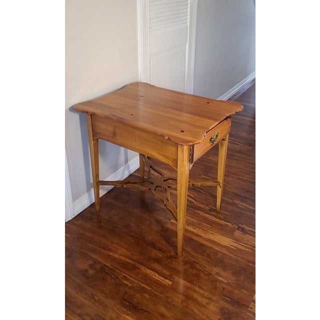 Vintage Maple Side Table With Drawer Chairish