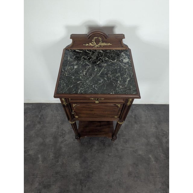 Louis XVI Style Mahogany Bedside Table For Sale - Image 3 of 7