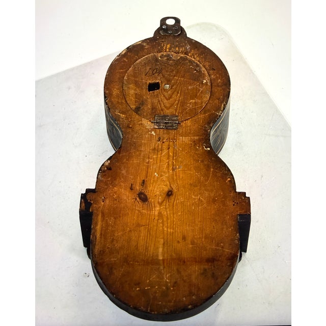 Antique Wall Clock with Markings For Sale - Image 5 of 8