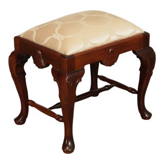 Georgian Style Mahogany Queen Anne Stool For Sale
