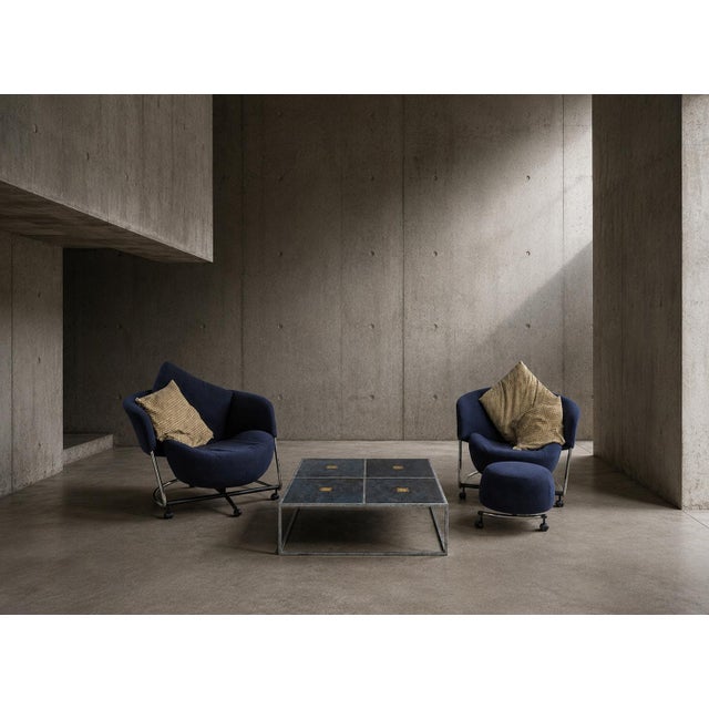 2 x Cassina Girotonda lounge chair / 1 x hocker / Francesco Binfaré for Cassina / 1990s .testament--apollo-down-...