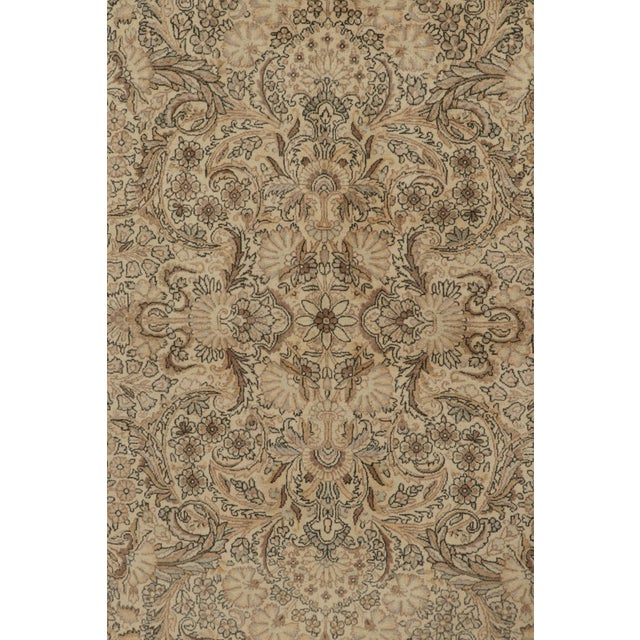 Antique Kerman Persian Rug With Gold and Blue Floral Pattern by Rug ...