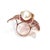 Baroque Bochic "Orient" Vintage Rodorite & Pearl Cocktail Ring Set In 18K Gold & Silver For Sale - Image 3 of 18