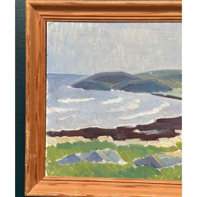 Curt Rydell, Coastal Landscape, 1950s, Oil Painting on Panel, Framed For Sale - Image 13 of 18