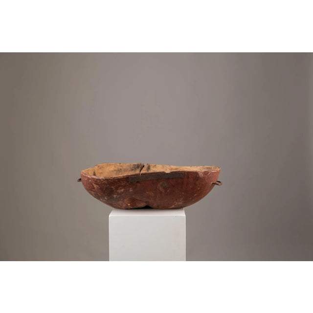 Large Antique Swedish Wooden Bowl For Sale - Image 3 of 11