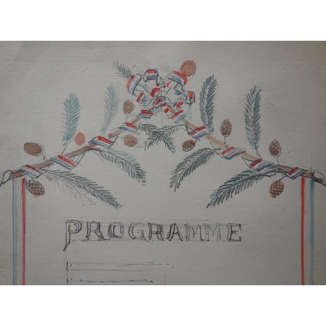 Modern Gustave Poetzsch, Programme, 1918, Watercolour For Sale - Image 3 of 7