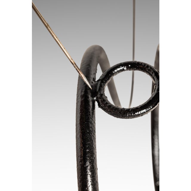 Oversized Modernist Wrought Iron Sculptural "Spine Chair" in the Manner of Andre Dubreuil, United States, C. 1980s For Sale - Image 16 of 18